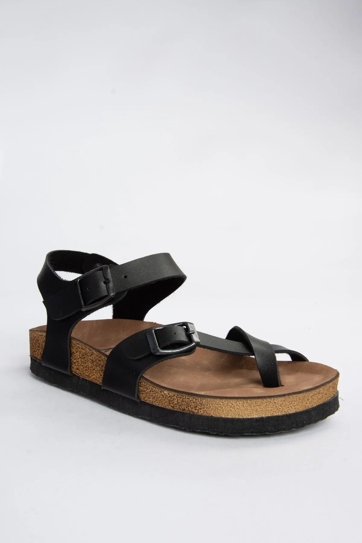 Fox Shoes  Schwarze Damensandalen H777786009