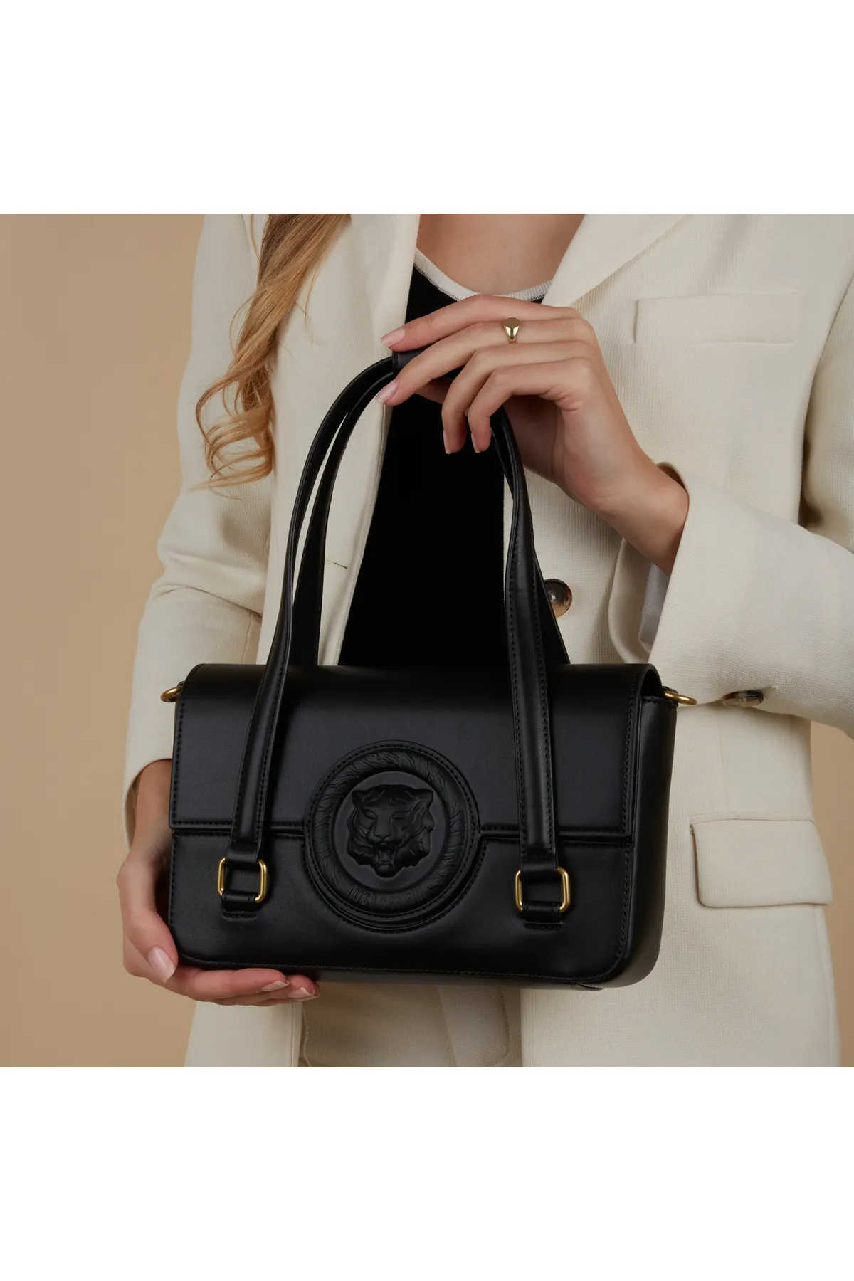 Just Cavalli  Tiger Damen Schultertasche Schwarz 75ra4be1-zs749-899