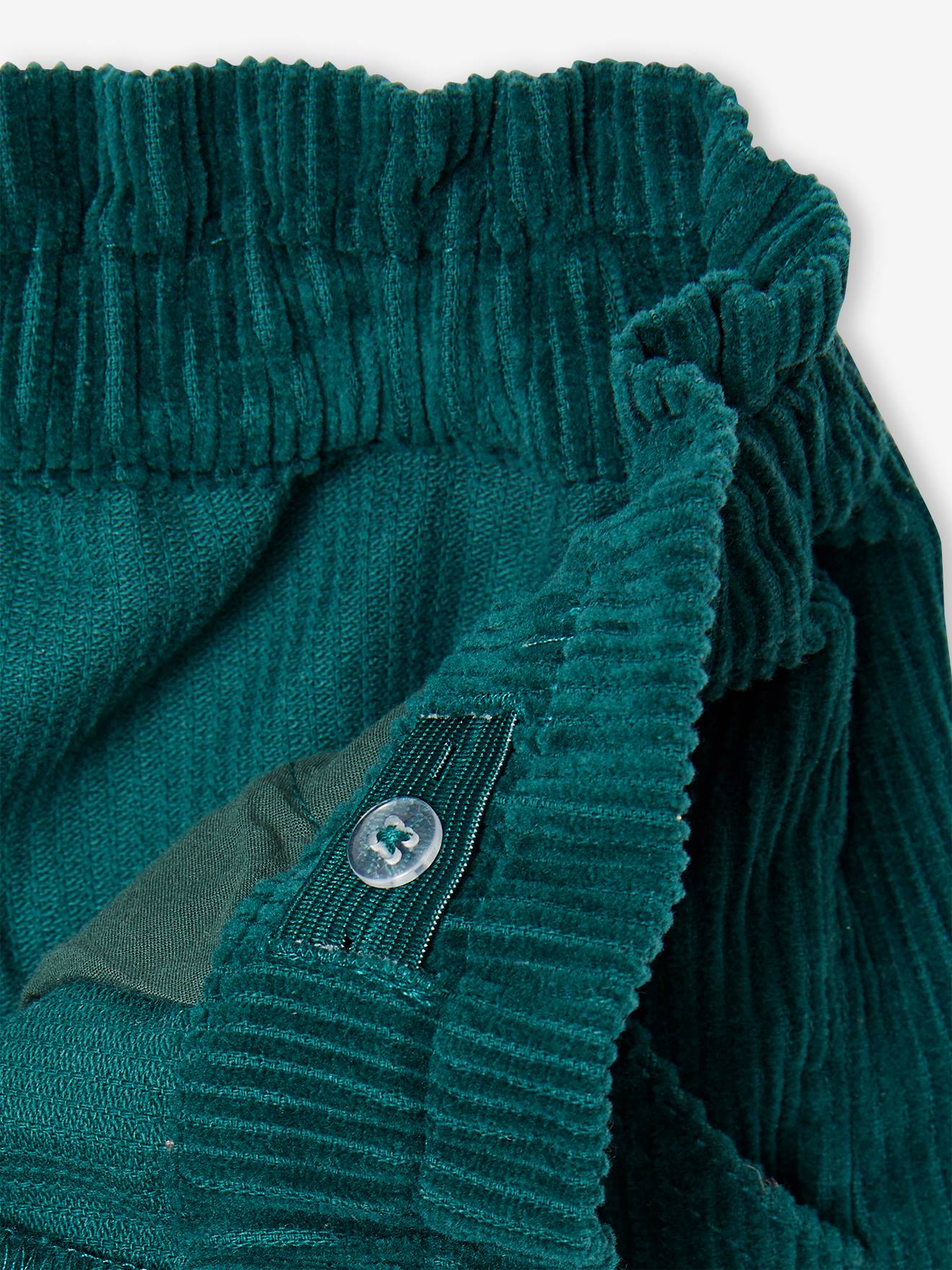 Vertbaudet Mädchen Paperbag-Shorts - tannengrün