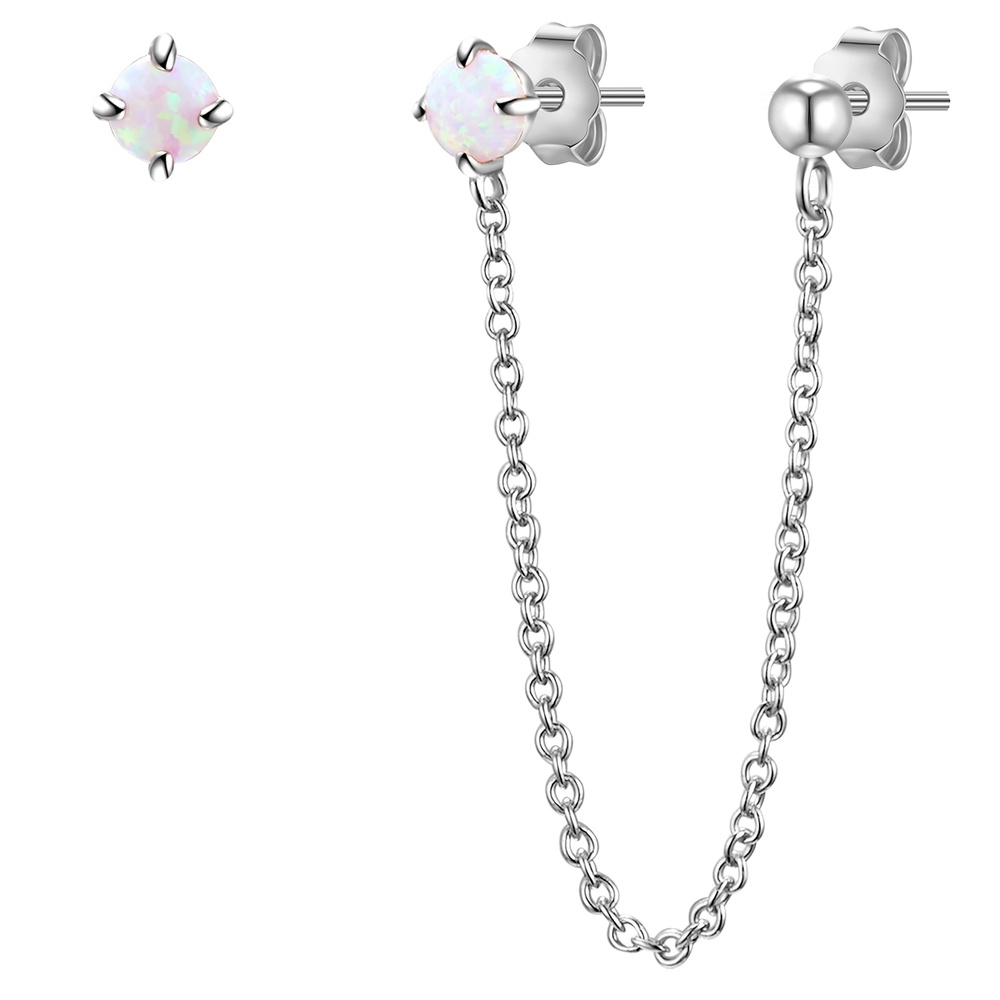 Glanzstücke München Puces d'oreilles en argent Argent sterling Opale (synth.) en Argent Boucles d'oreilles