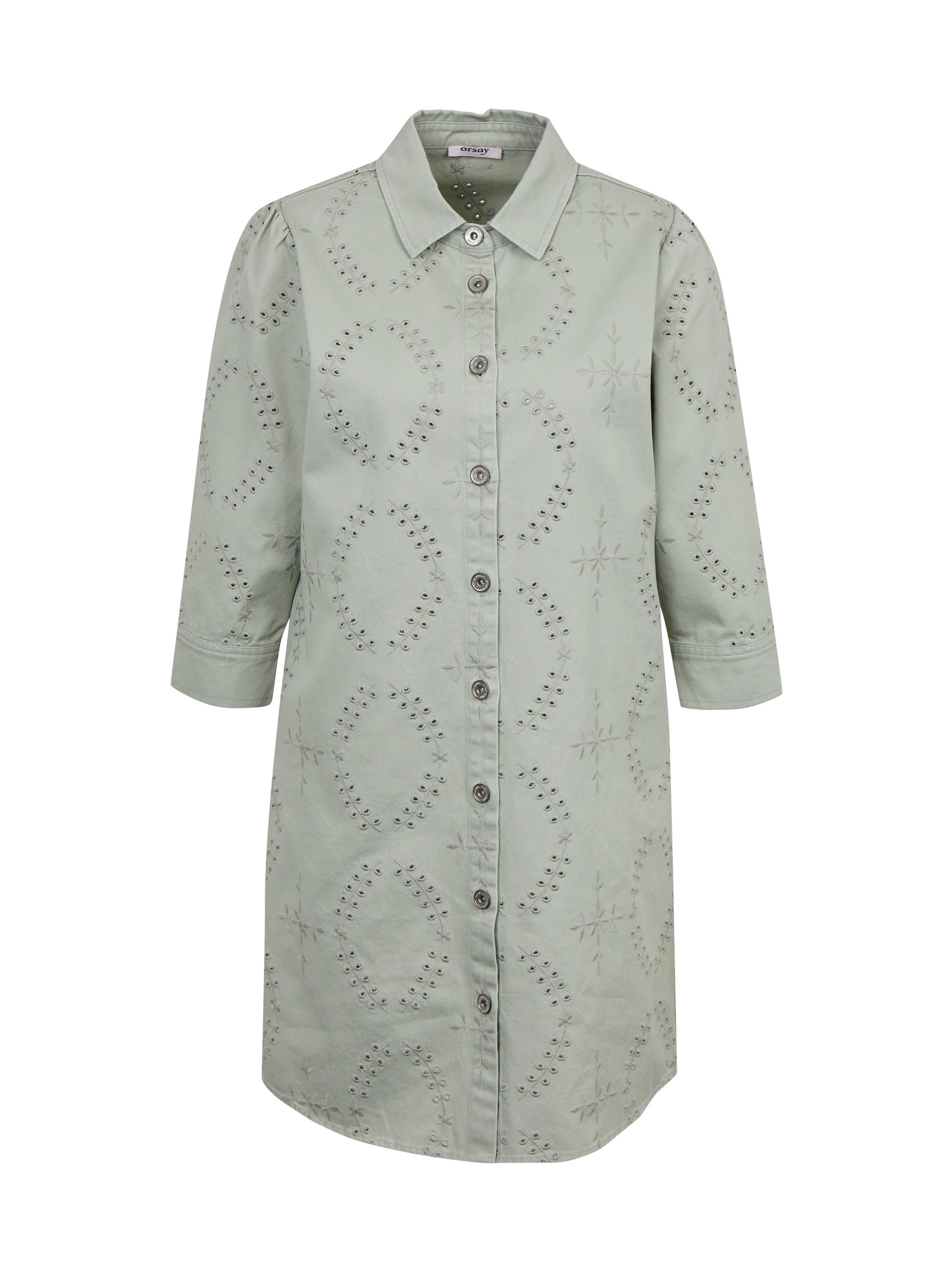 Hellgrünes Damen-Denim-Kleid ORSAY