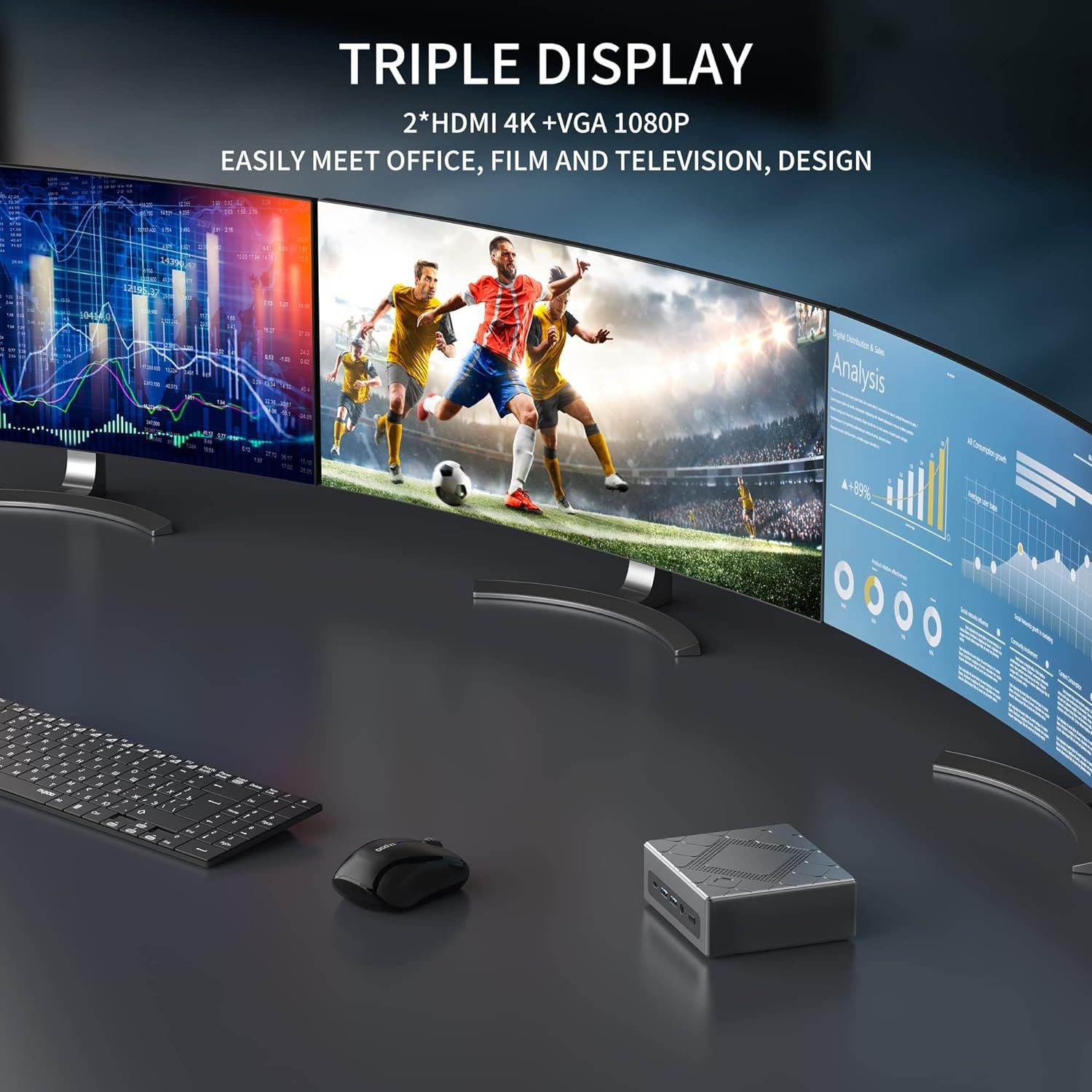 NiPoGi Mini-PC (Intel Intel Core i5 12450H, ‎Intel Iris Xe Graphics, 16 GB RAM, 512 GB SSD, Mikrocomputer Mini-Desktop Compute leiser Mini-PC klein kleiner PC)