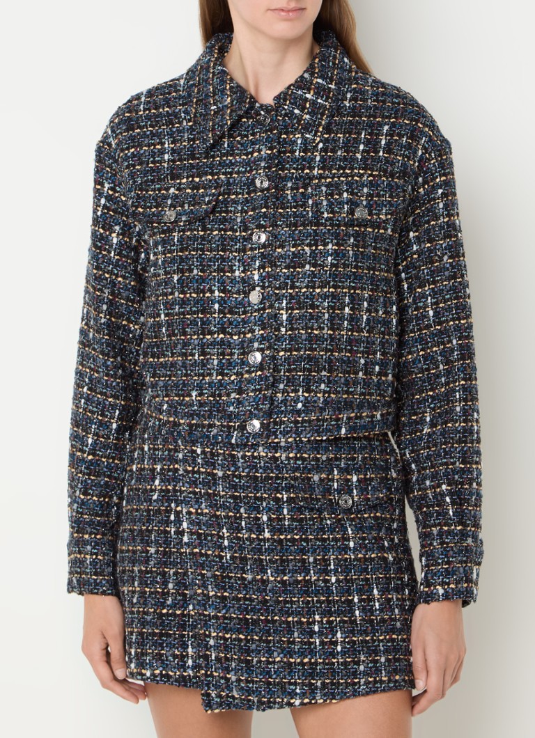 HUGO BOSS Tweed-look jacket with chest pockets
