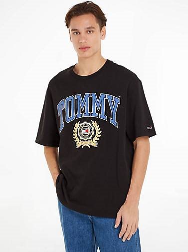 TOMMY-JEANS Herren T-Shirt COLLEGE Oversized Fit
