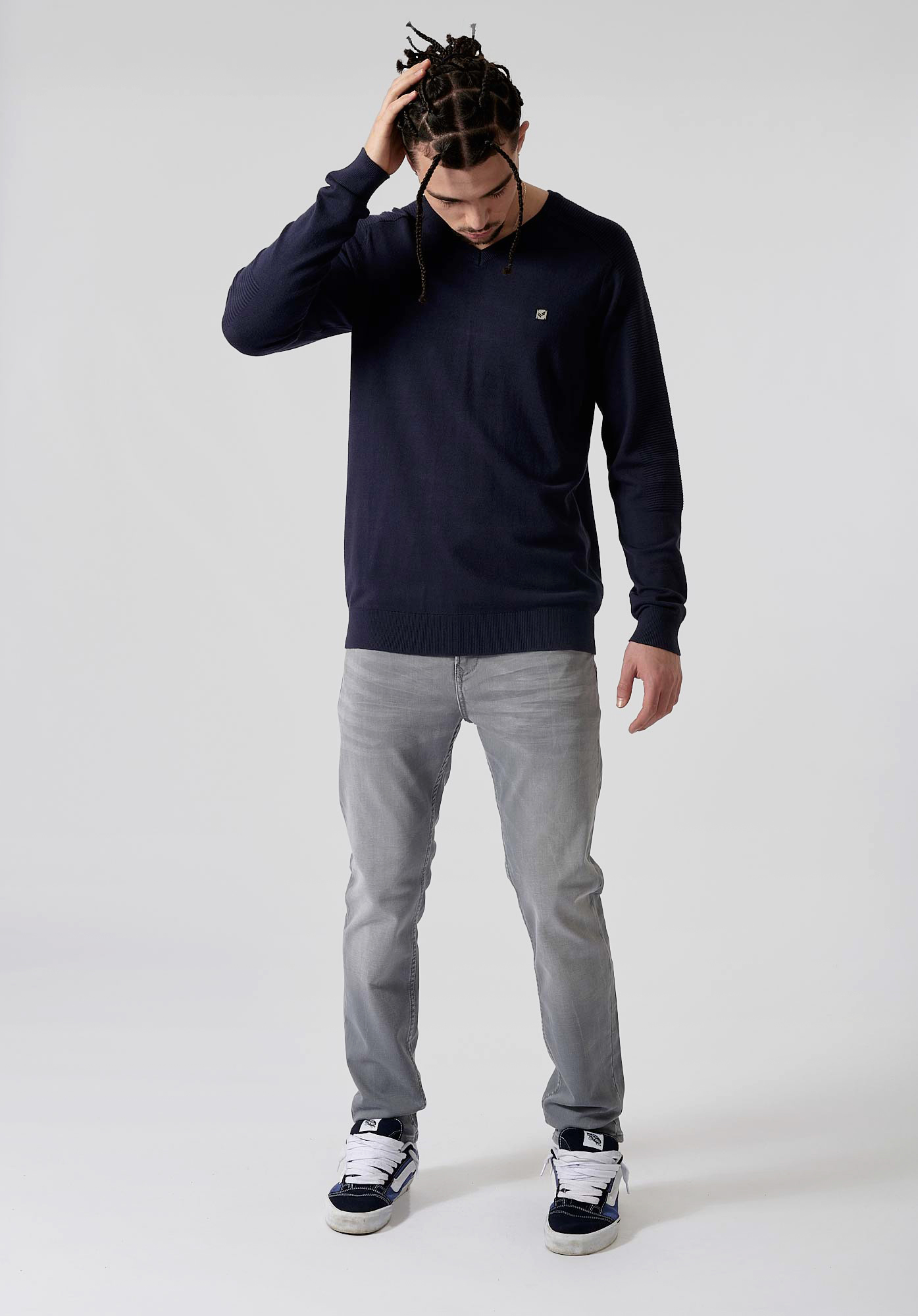 MAZAR  Pull bleu homme