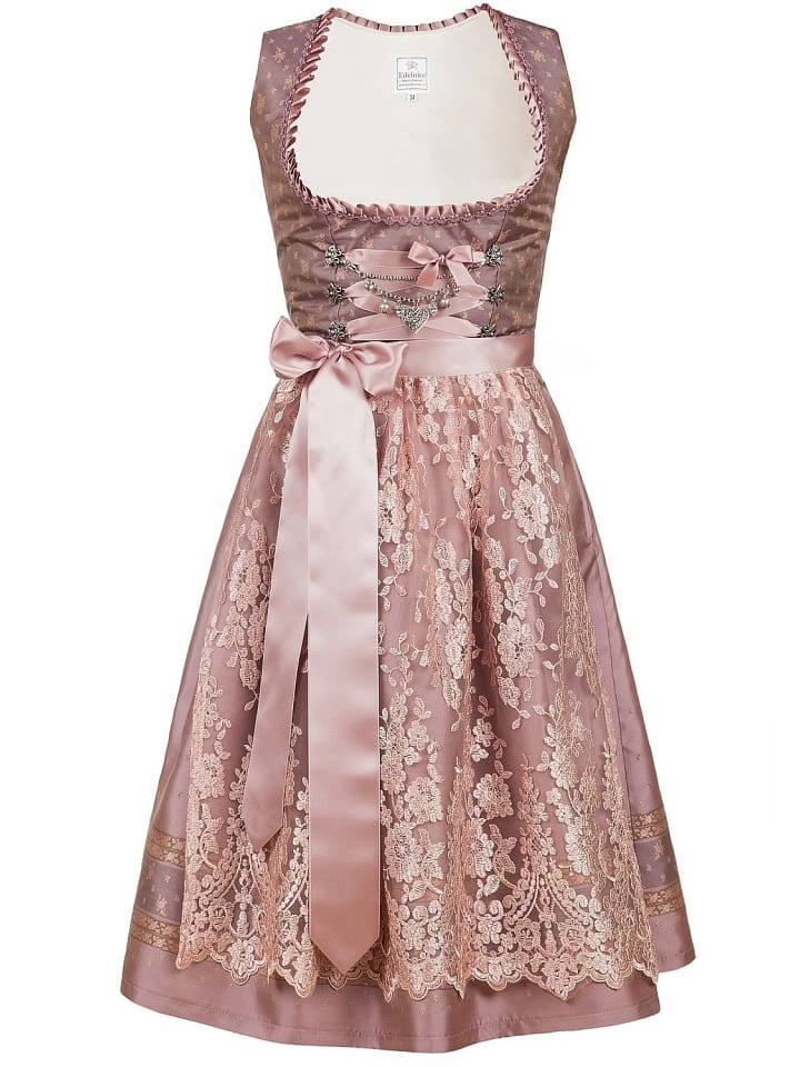Edelnice Midi Dirndl 2-teilig Madeleine in rose günstig kaufen