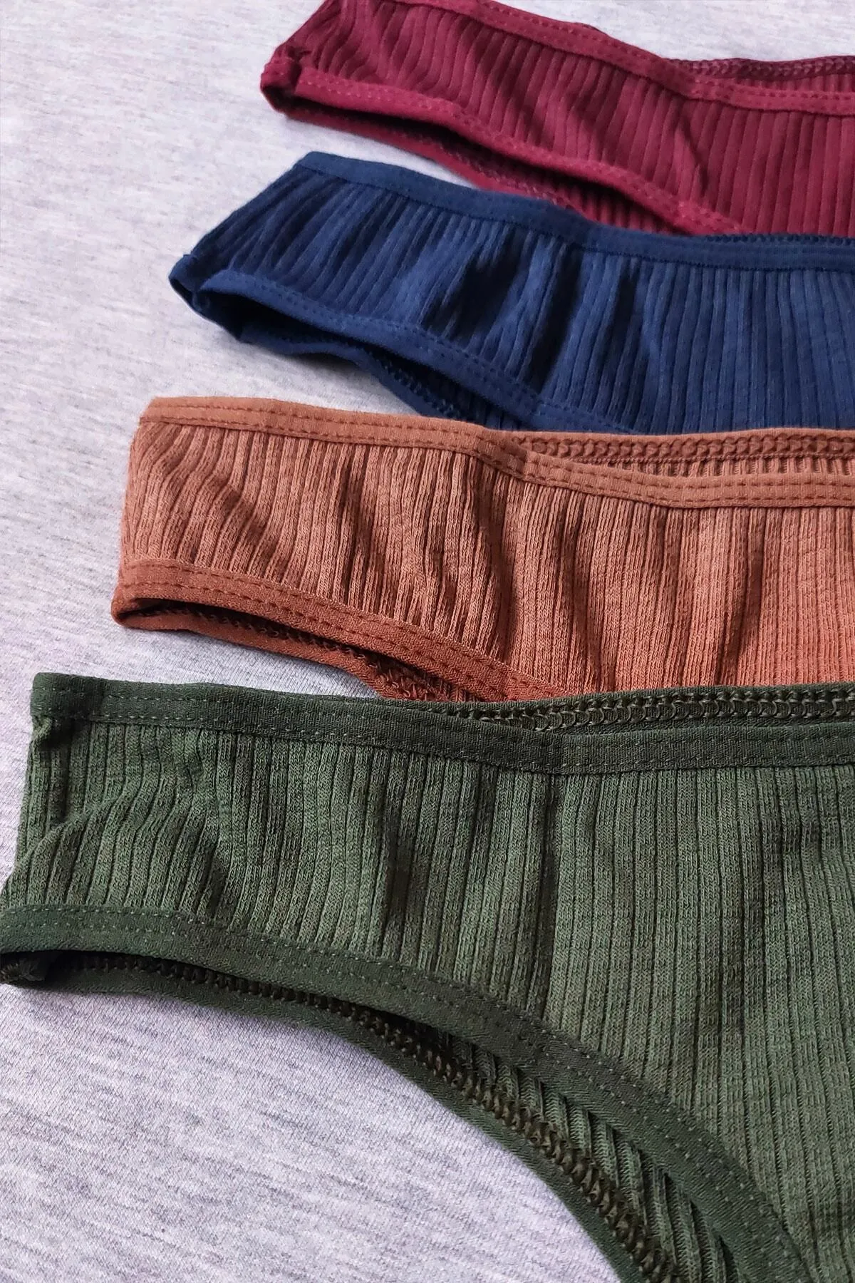 Sensu  Gerippter brasilianischer Tanga für Damen im 7er-Pack