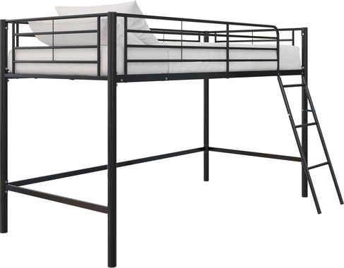 Lüttenhütt Hochbett Nils mit Lattenrost und Leiter, Matratzengröße 90x200 cm, Höhe 129 cm