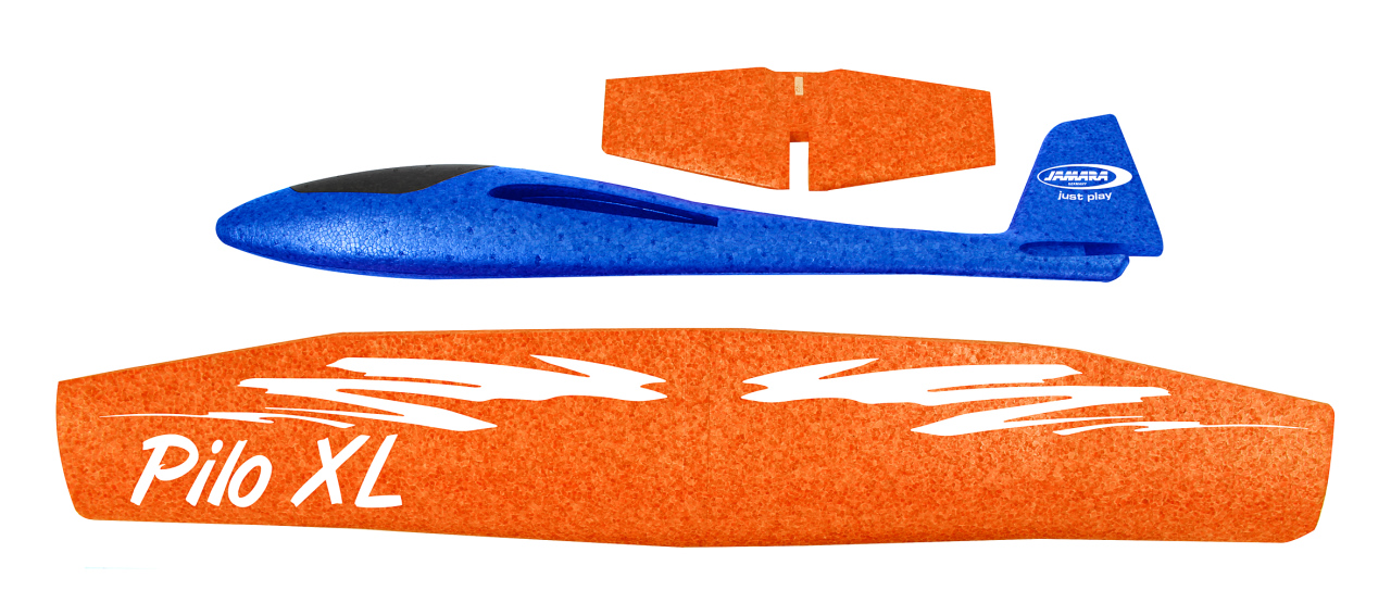 Jamara e.K. JAMARA Pilo XL Schaumwurfgleiter EPP Tragfläche orange Rumpf blau