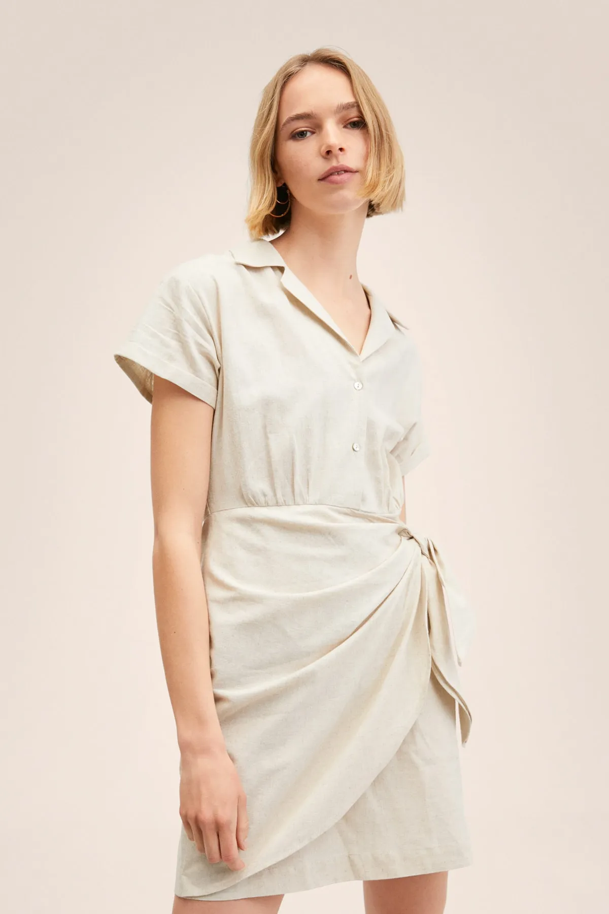 MANGO  Beiges Damenkleid 27097129