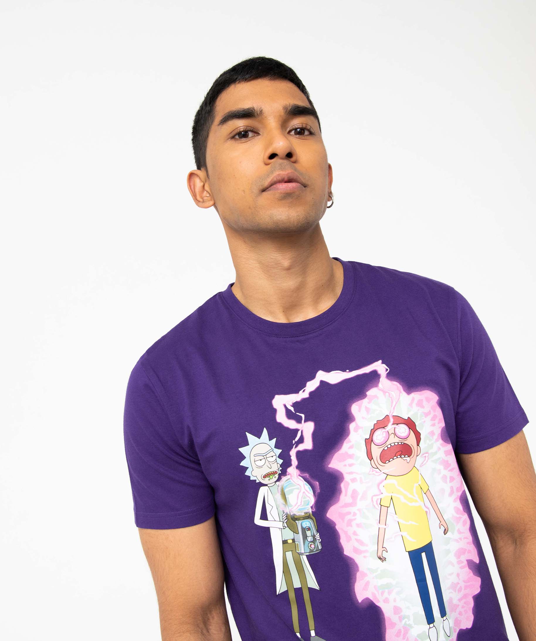 Tee-shirt homme avec motif XXL – Rick and Morty violet | GEMO