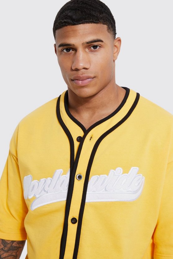 Oversize Worldwide Baseball Poloshirt & Shorts