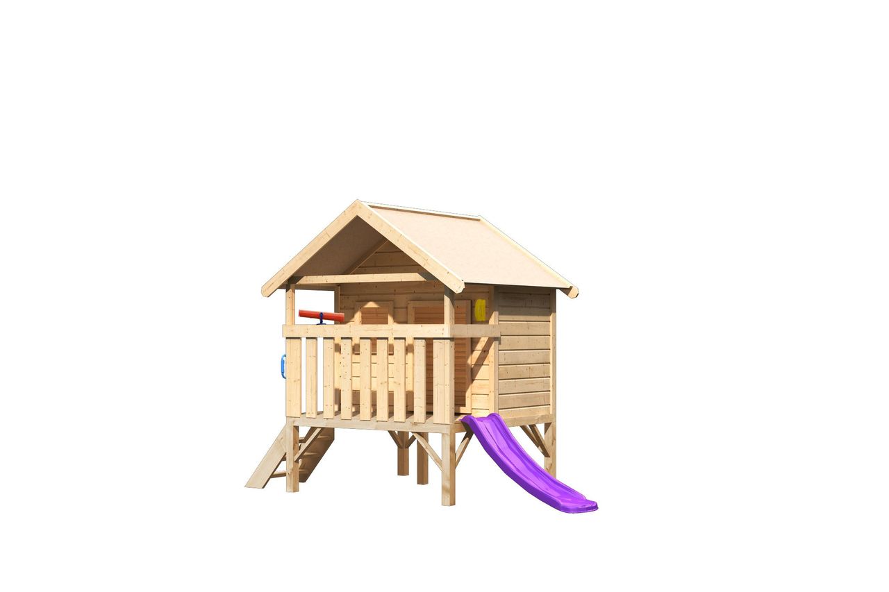 AKUBI Karibu Mini Stelzenhaus Franky violett