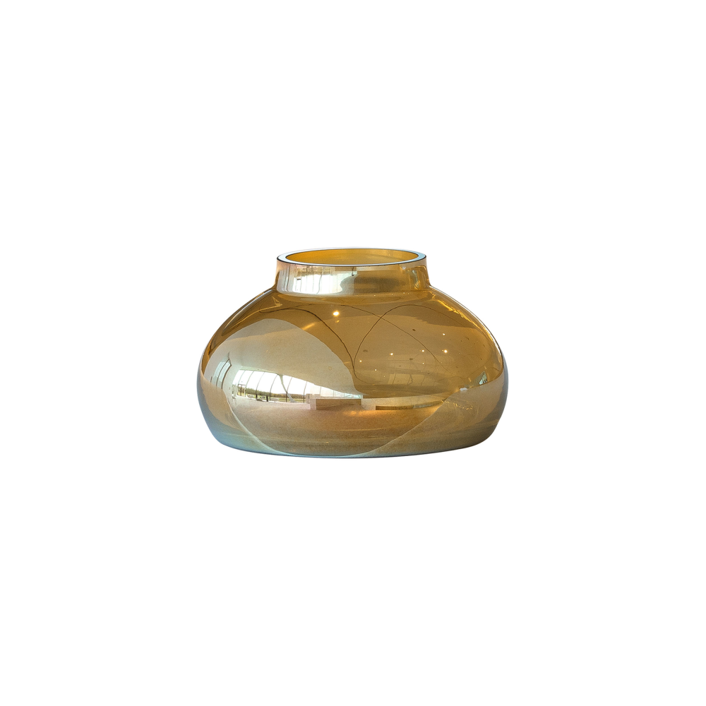 Vase 10 Poesia goldfarben/blau