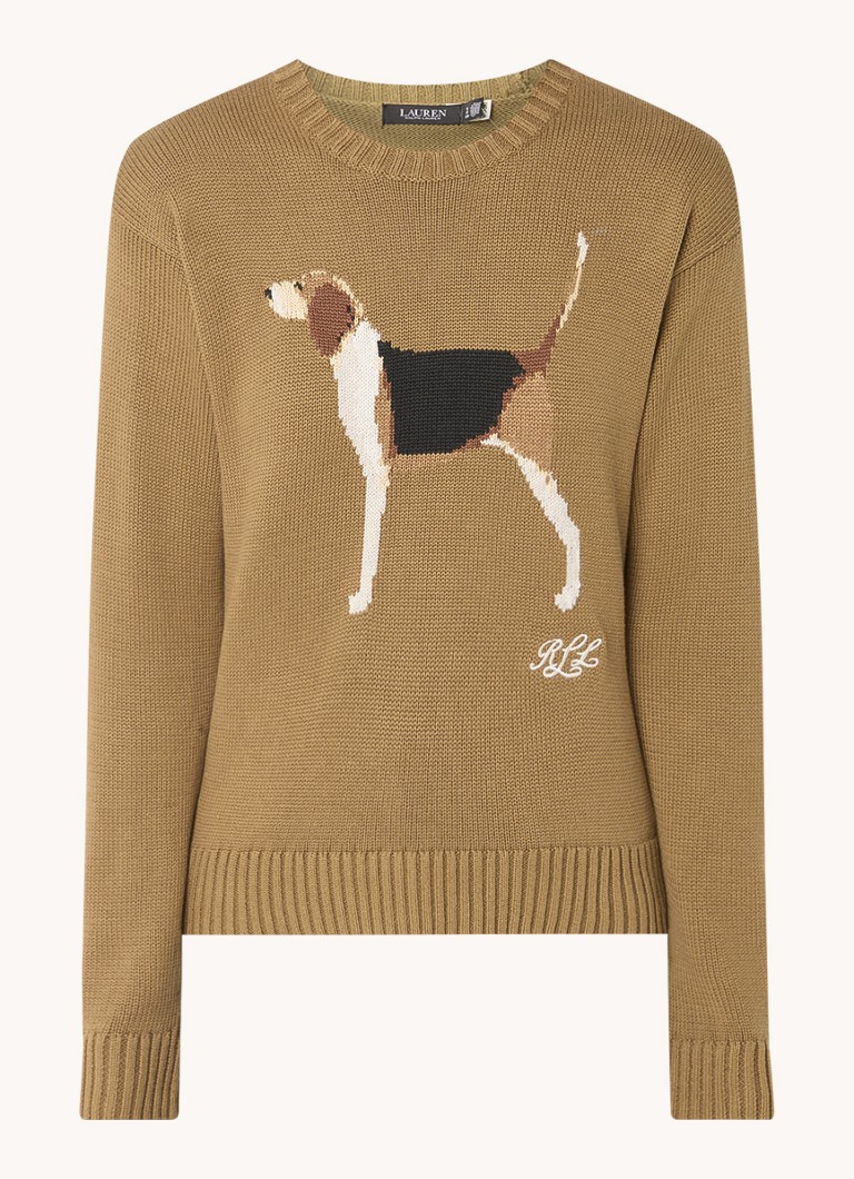 Pulover tricotat gros Ralph Lauren cu model tricotat