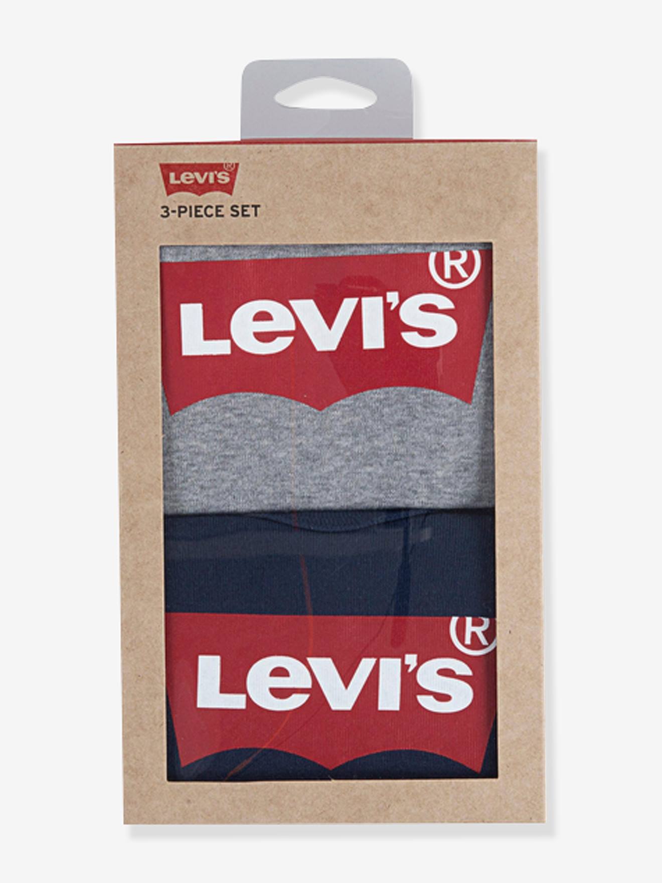 Levis 2er-Pack Baby Bodys BATWING Levi's - grau