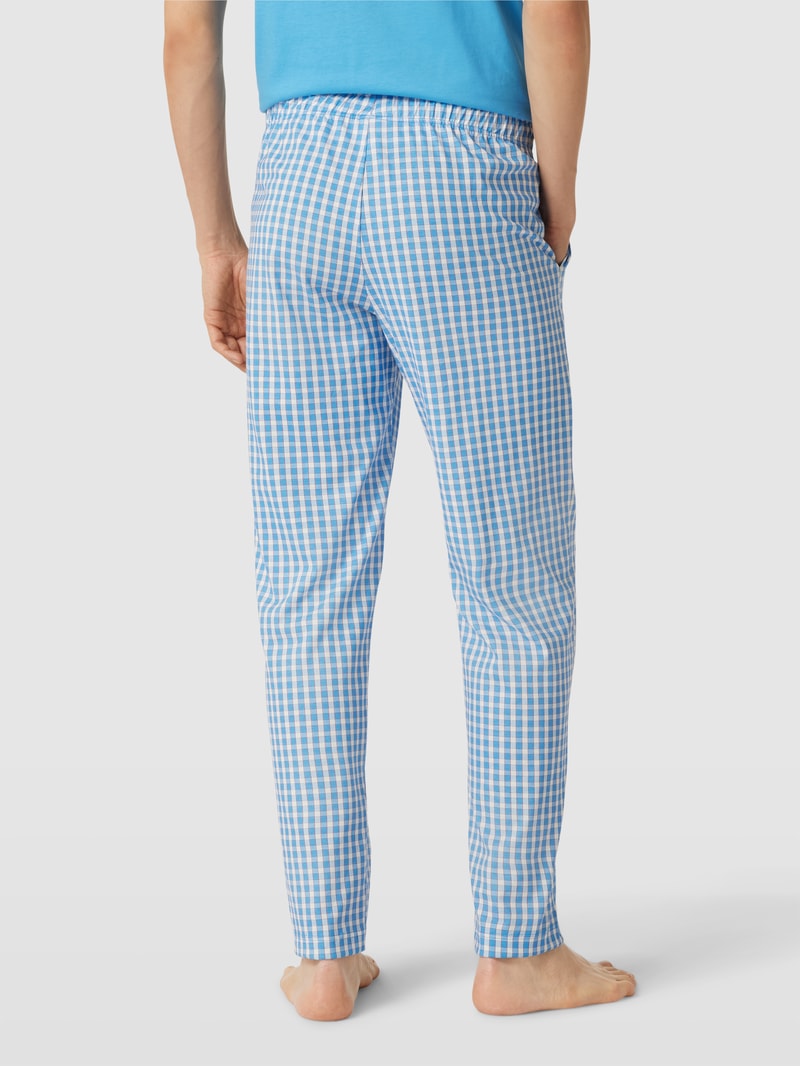Pyjama-Hose mit Allover-Muster Modell 'REMIX SLEEP PJ' in türkis