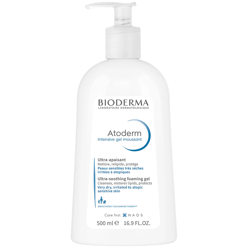 Atoderm Intensive Gel Moussant Mild, kløestillende rensende gel - Badekar og brusebad, børneprodukter