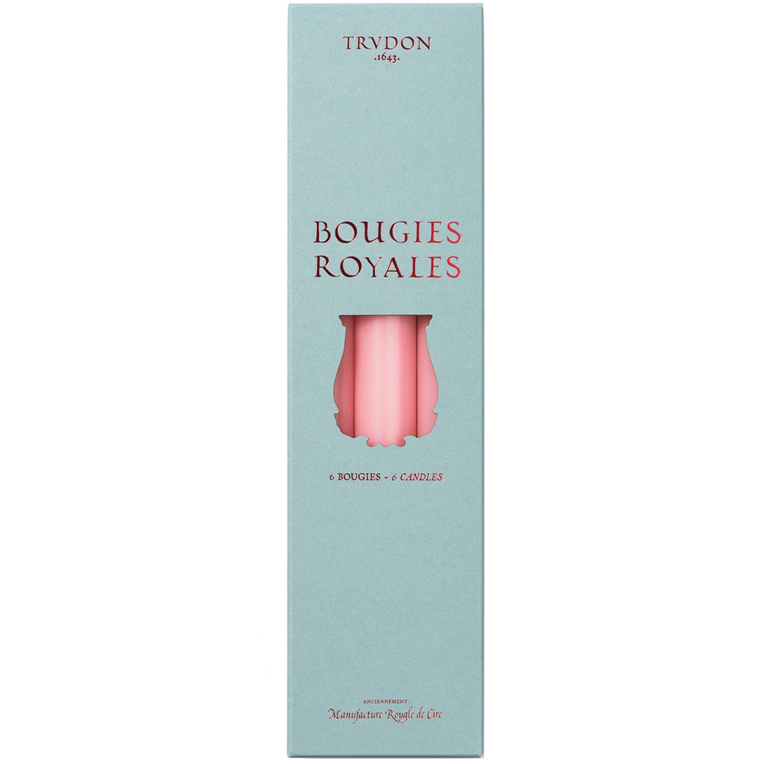 Trudon Royale Rose Tendre 6 Bougies Chandelles
