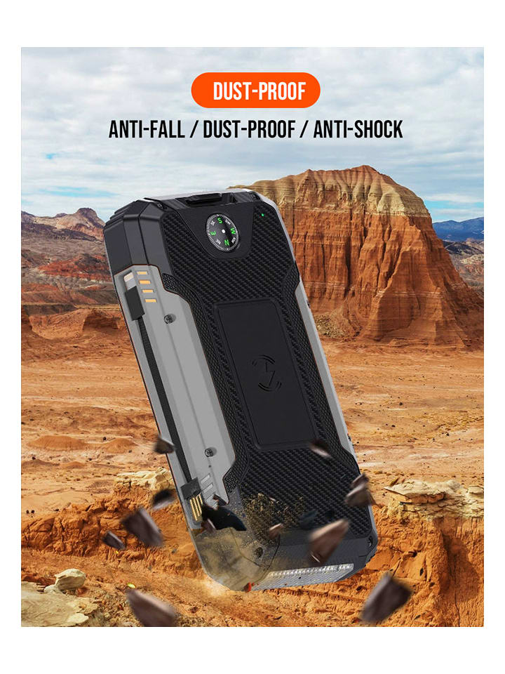 SWEET ACCESS Solar-Powerbank 30.000 mAh in Grau günstig kaufen onesize