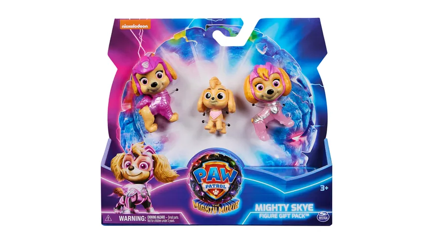 Spin Master PAW Patrol: Der Mighty Kinofilm, 3-teiliges Spielfiguren-Geschenkset
