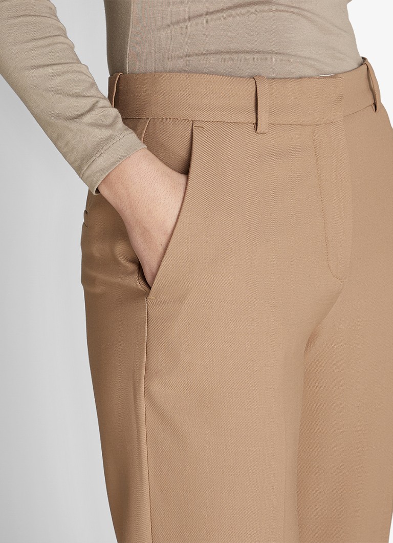 Calvin Klein mid-waist straight-fit chino in wool blend with side pockets
