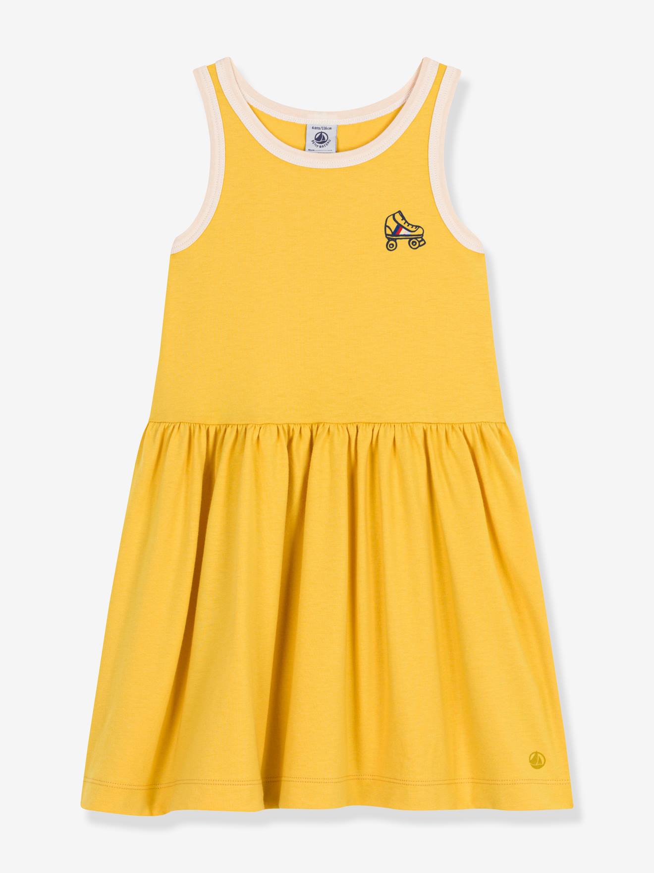 Petit Bateau Ärmelloses Mädchen Kleid PETIT BATEAU - gelb