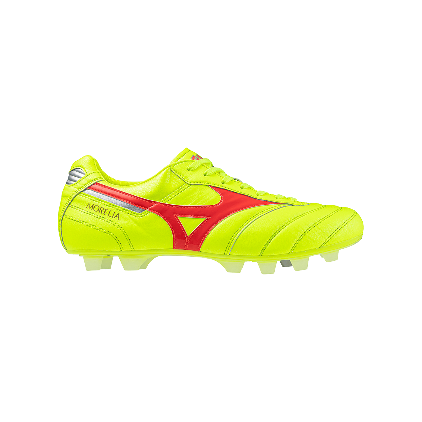 Mizuno Morelia II Made in Japan FG Dyna Gelb Rot Silber F45