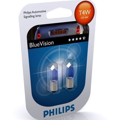 Philips Blue Vision T4W 12V 4W Glühlampen, 2 Stück - ATU