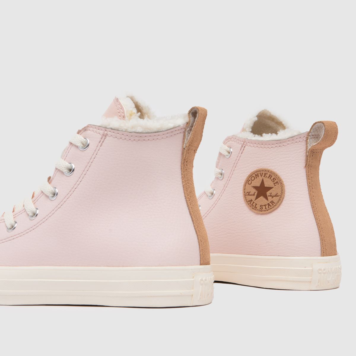 Converse ljusrosa All Star Hi-lädersko för flickor och ungdomar