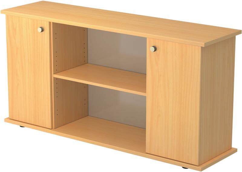 Hammerbacher Future Sideboard Melaminharzbeschichtete Spanplatte 1.660 x 440 x 840 mm Buche Braun