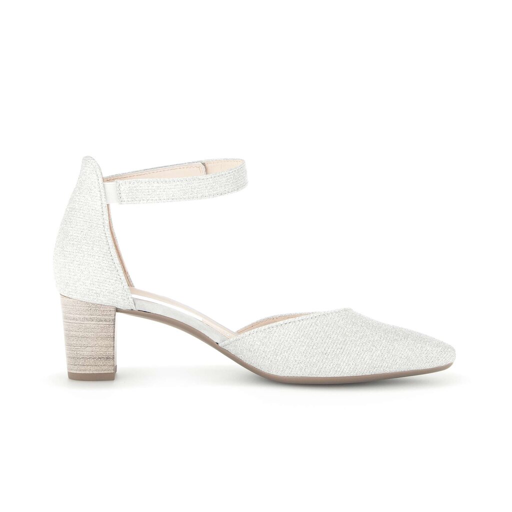 Gabor fashion Spangenpumps silber