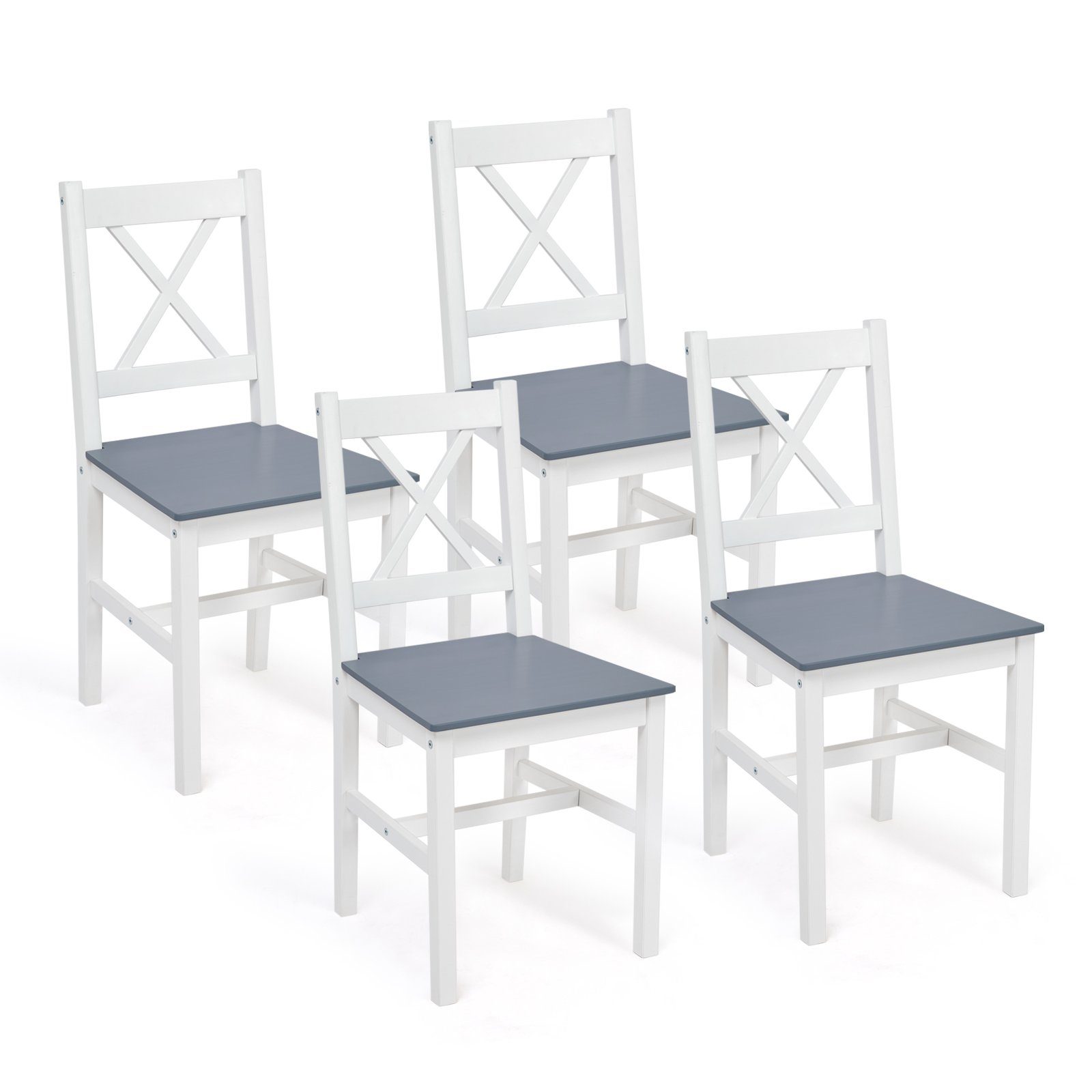 Mondeer Essgruppe (Set, 3-tlg), 4 Stühle und 1 Tisch, Marineblau