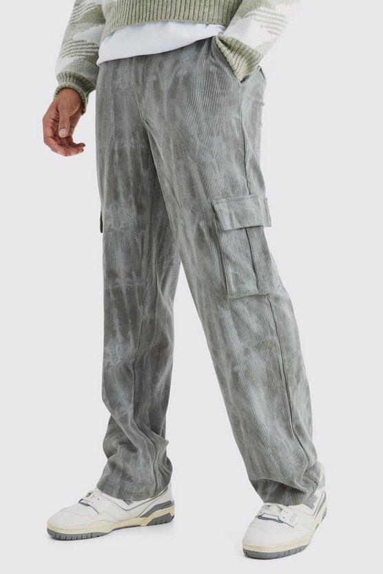Lockere Batik Cord-Cargohose