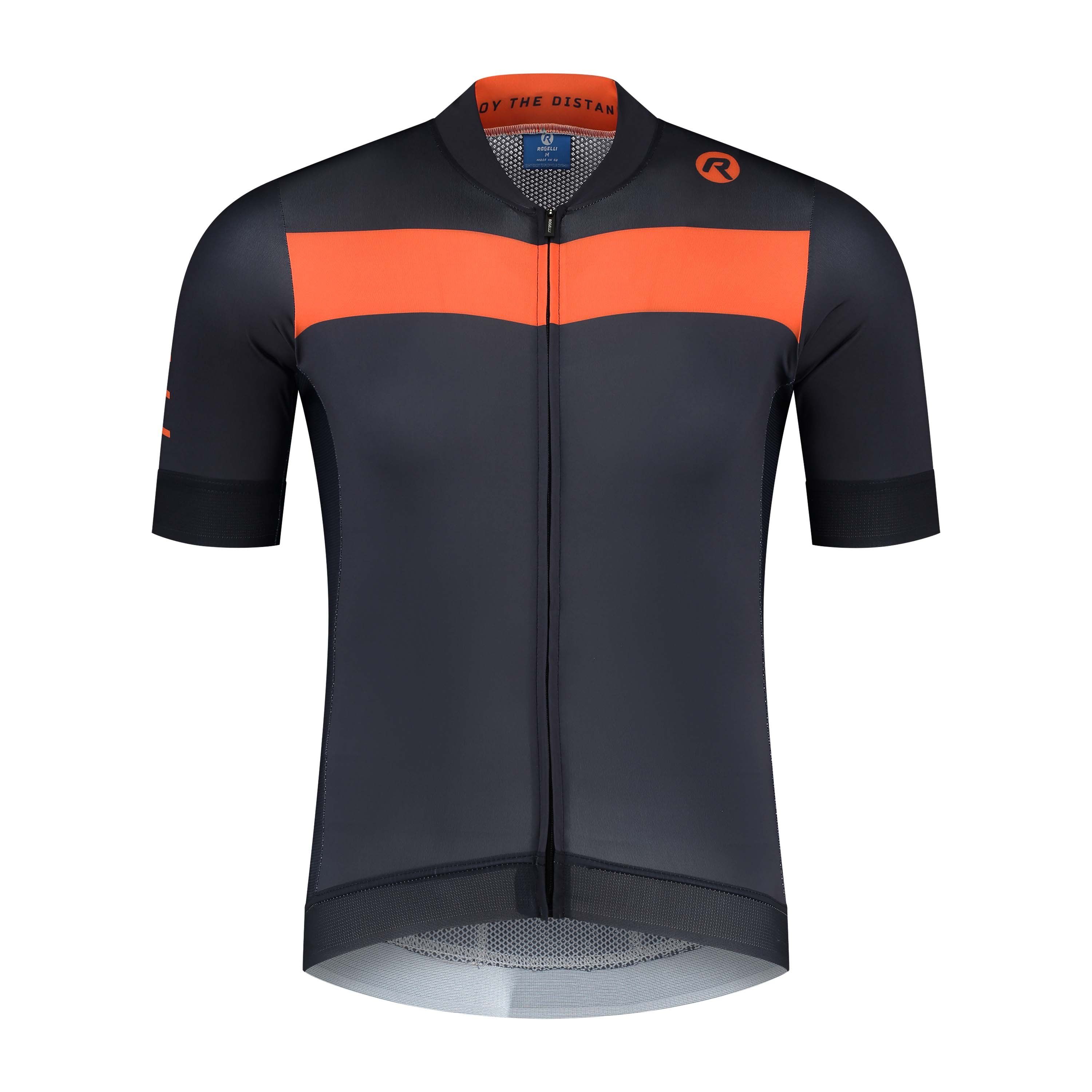 Rogelli Prime Blau/Orange Herren Radtrikot Kurzarm