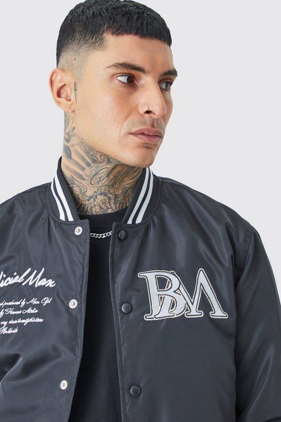 Tall Nylon-Jacke mit Aufnähern