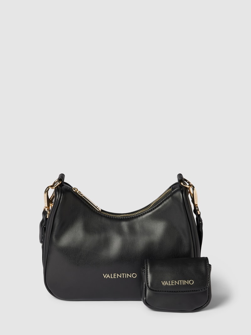 Handtasche mit Label-Applikation Modell 'CHAMONIX RE' in schwarz