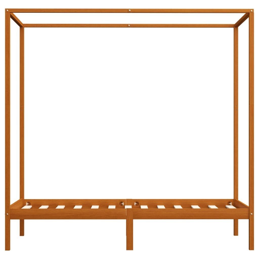 möbelando Himmelbett 299785 (LxBxH: 204x94x200 cm), aus Kiefer in Honigbraun