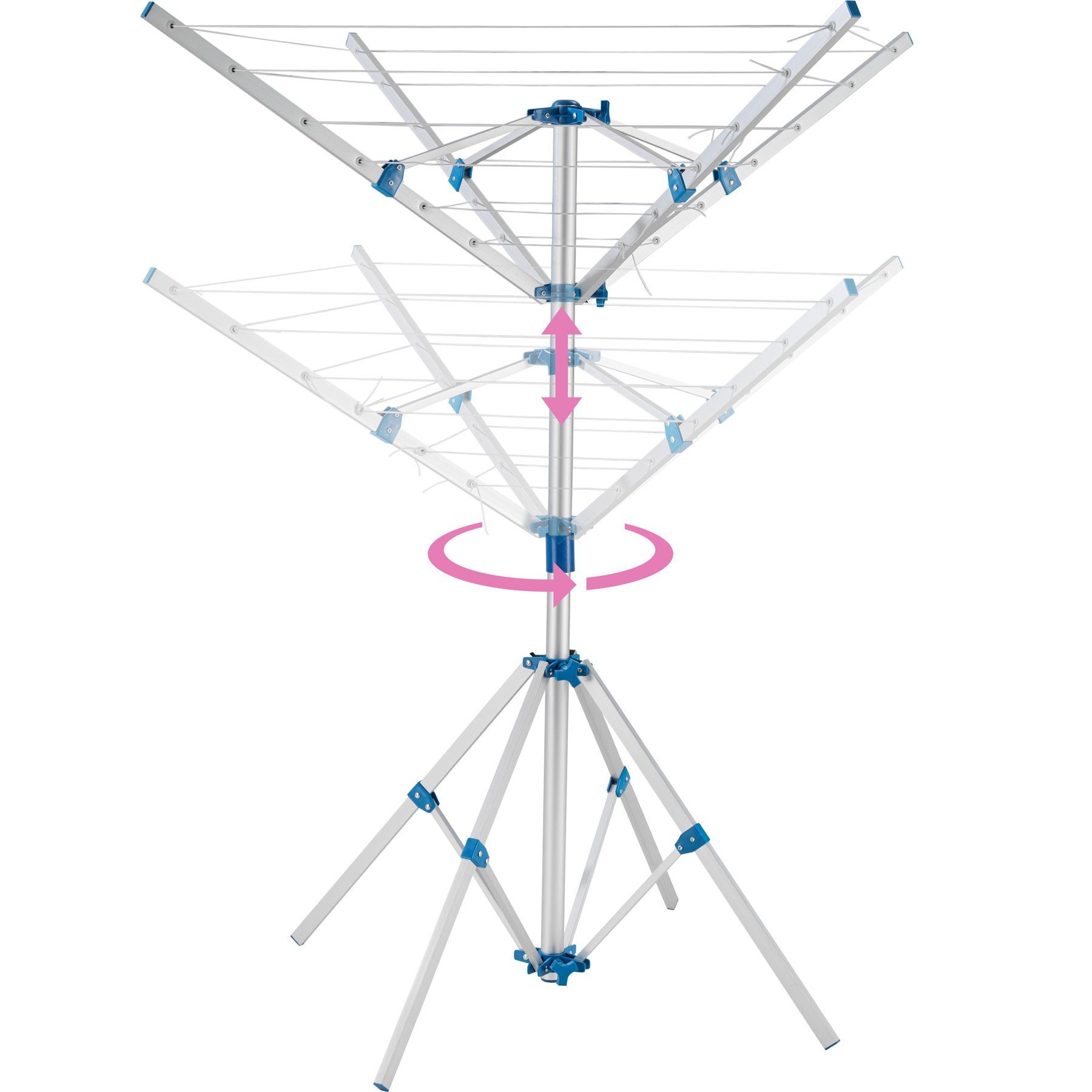 tectake Wäschespinne Mobile Wäschespinne