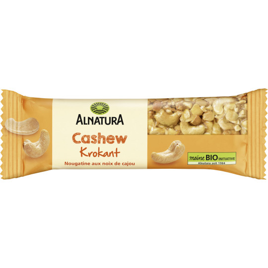 Alnatura Bio Cashew Krokant Riegel 30G