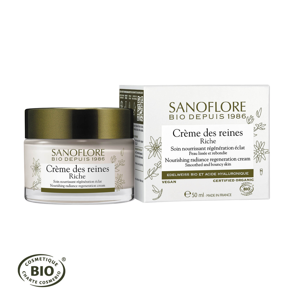 Sanoflore Reines Crème jour anti-âge riche régénération éclat certifiée bio