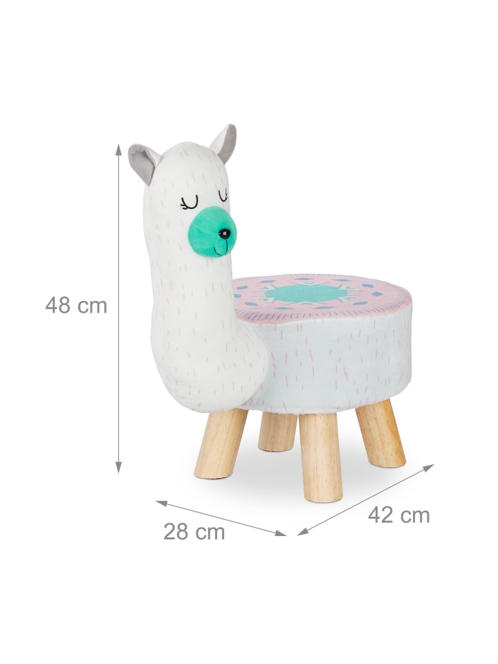 relaxdays Tierhocker Lama in Weiß günstig kaufen onesize