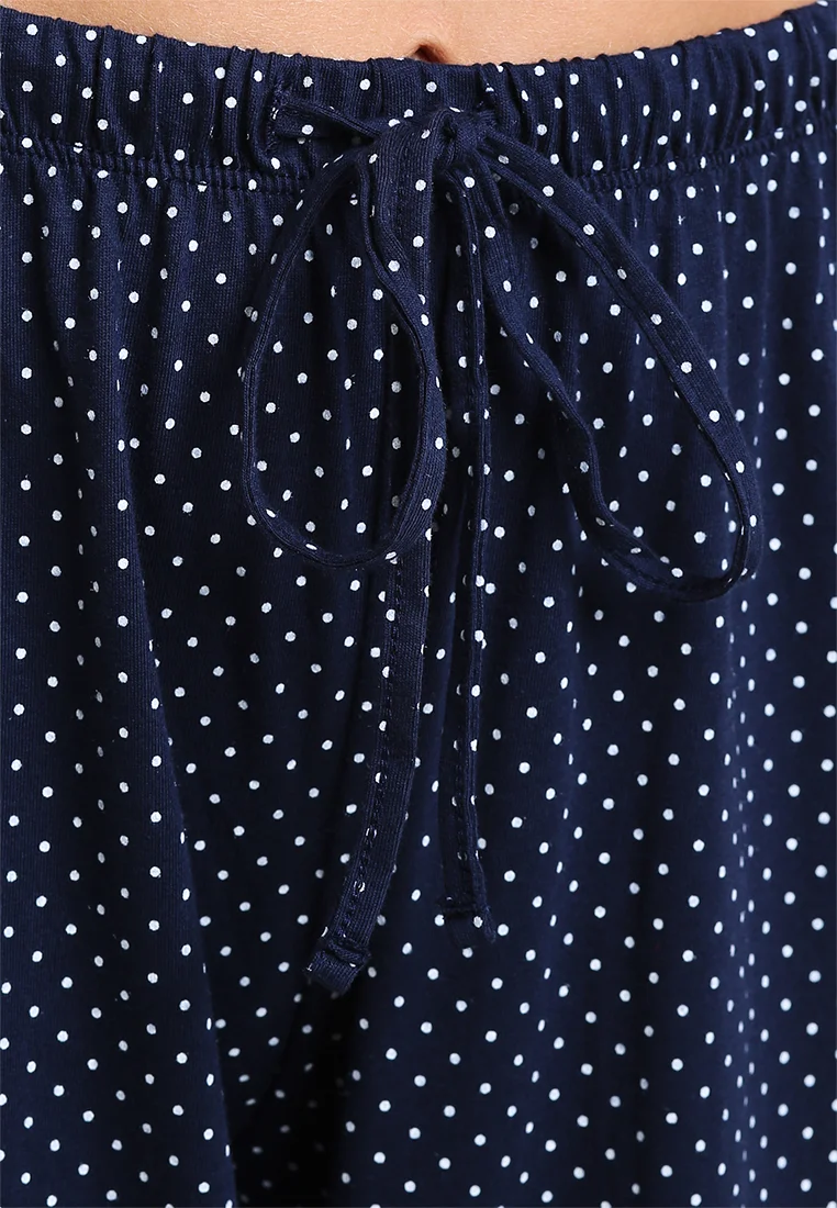 Conjunto clásico de cuello con muesca y mangas Heritage de Lauren Ralph Lauren - Pijamas