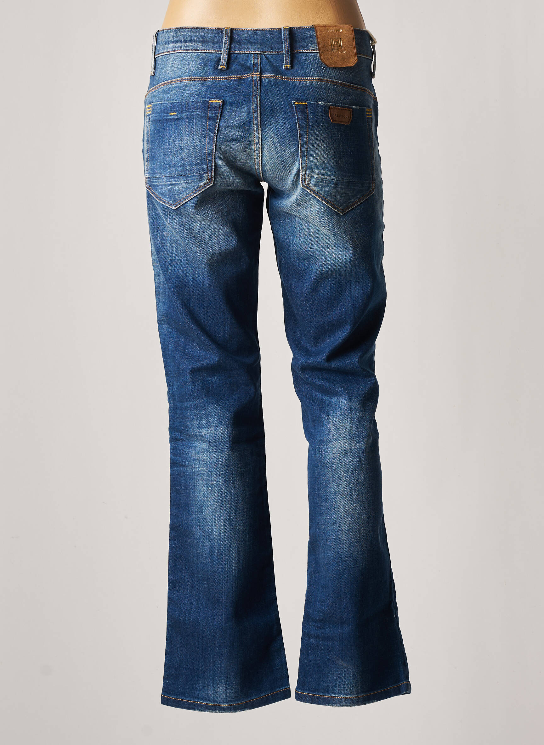 Freesoul Jeans Bootcut Femme couleur bleu