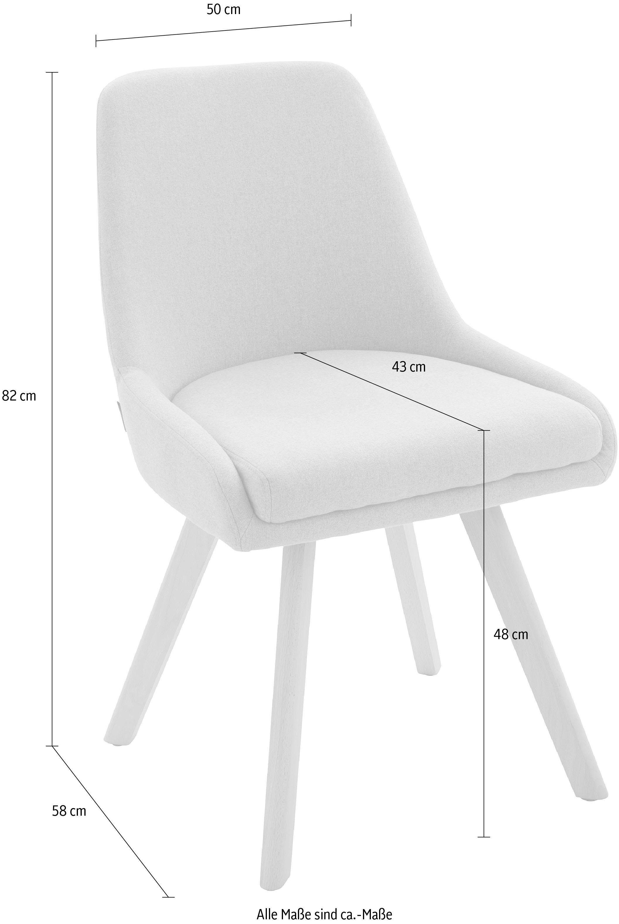 INOSIGN Esszimmerstuhl Dilla (Set, 2 St), im 1er und 2er Set erhältlich, aus Webstoff Bezug, Sitzhöhe 48 cm