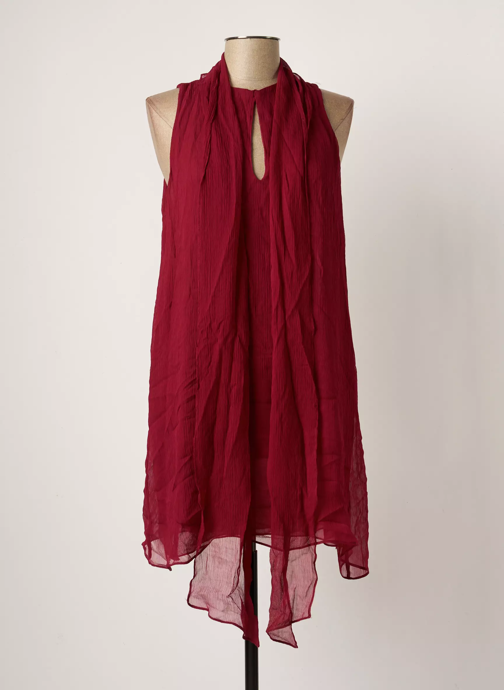Mango Robes Courtes Femme couleur rouge