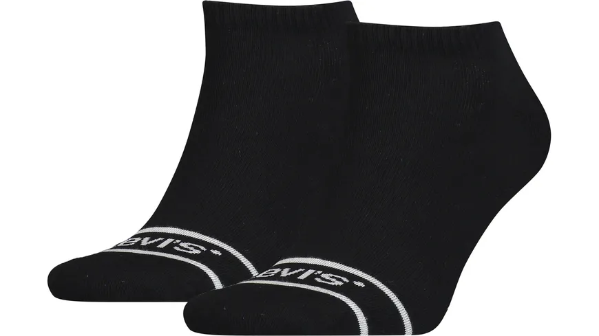 Levis Unisex Sneaker Socken LOW CUT 2er Pack black