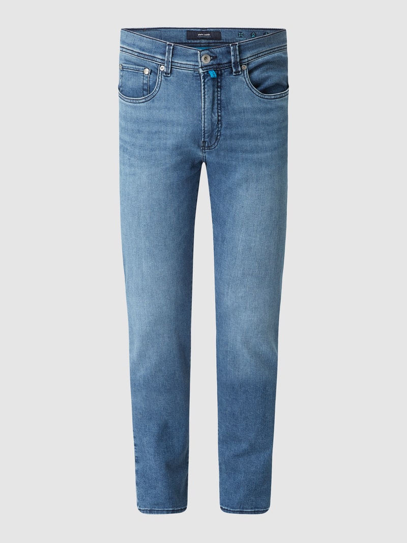 Tapered Fit Jeans mit Stretch-Anteil Modell 'Lyon' - 'Futureflex' in jeans