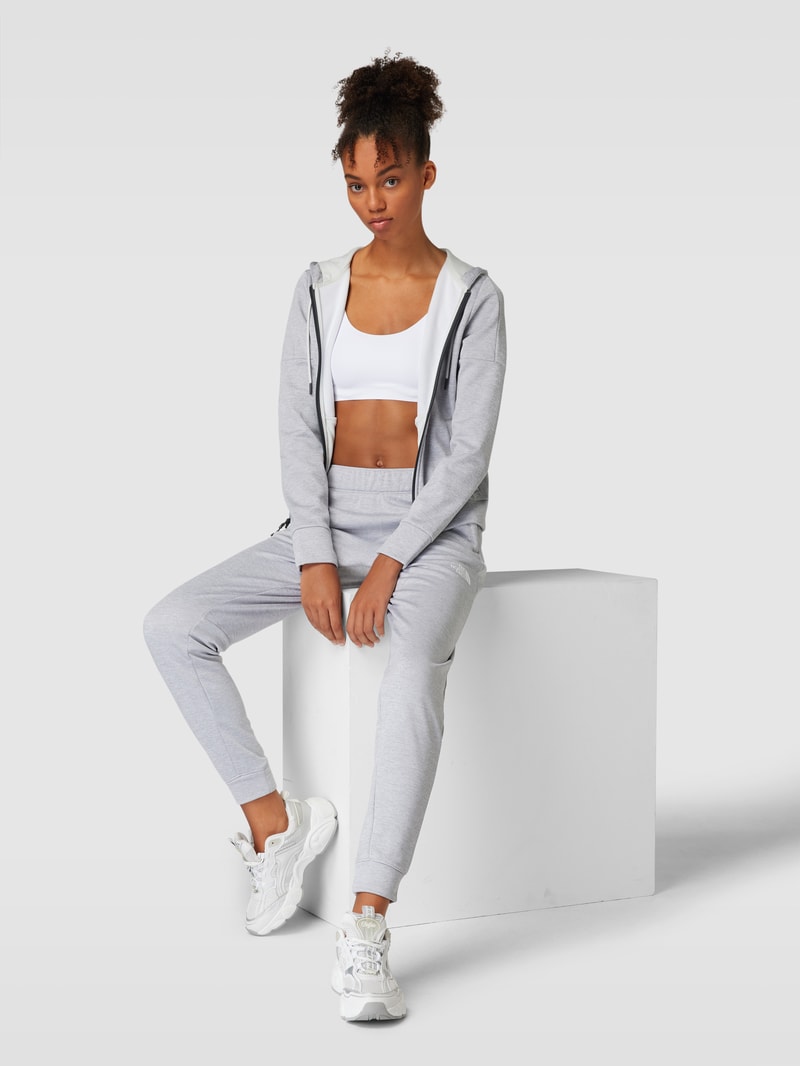 Sweatpants mit Label-Print Modell 'REAXION' in hellgrau meliert