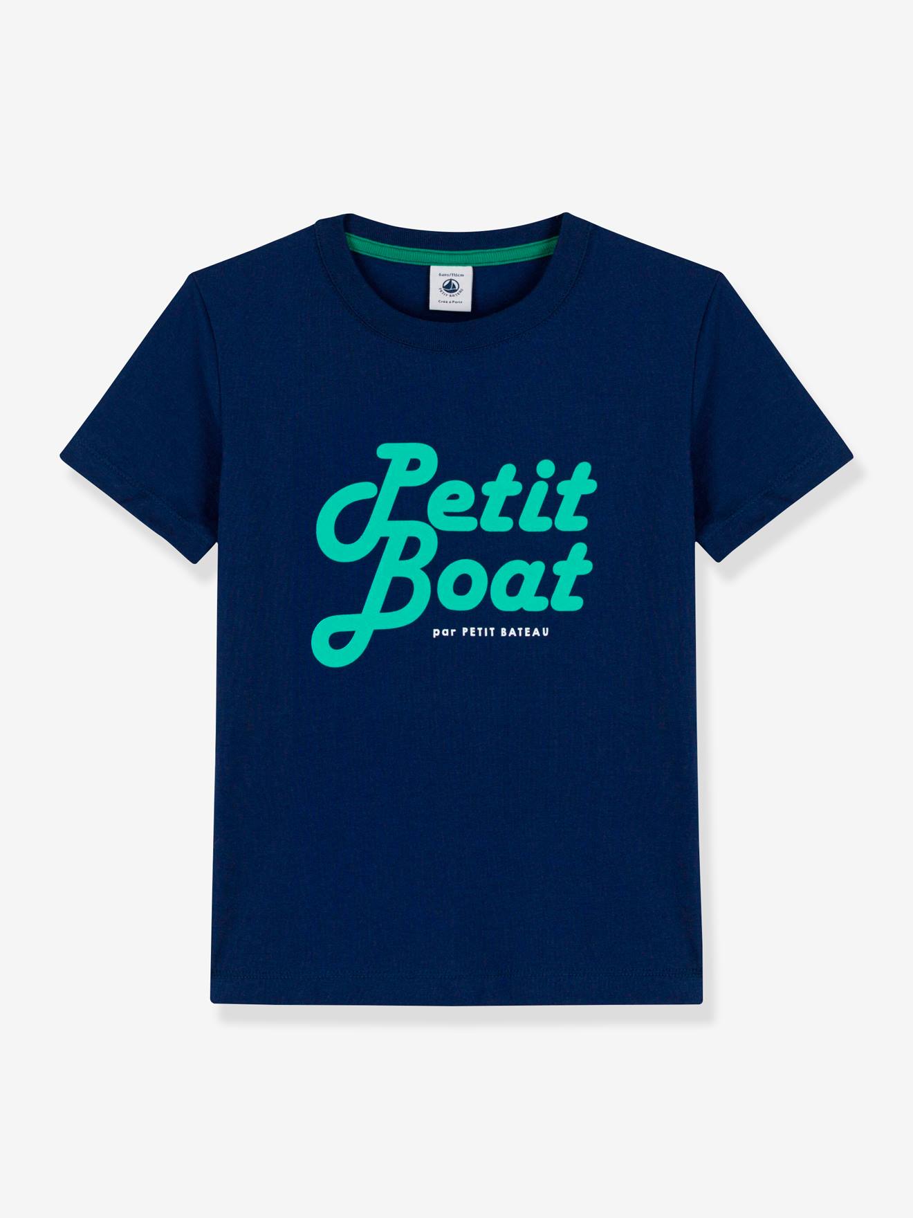 T-shirt manches courtes garçon en coton PETIT BATEAU bleu